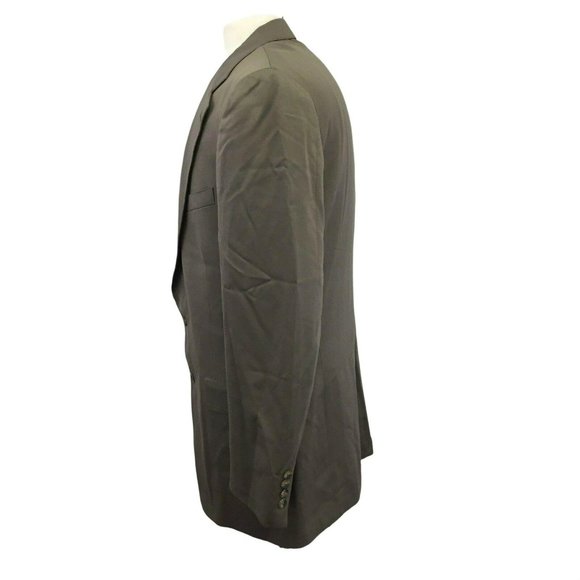 Dorman Winthrop Suit Jacket Blazer Sports Coat Mens Wool 42 L Olive Green - Picture 2 of 12